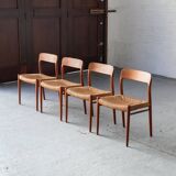 Set of 4 dning chairs 'Model 75' by Niels O. Moller