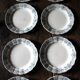 A set of 8 flat plates Terre de Fer Bleu Verdun HBC.