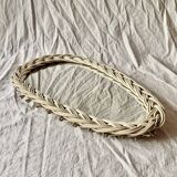 Old wicker rearview mirror