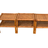 Vintage rattan side table 1960