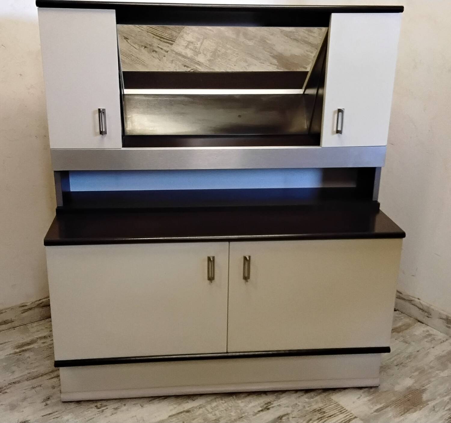 Bar cabinet / entrance furniture with a vintage 1970s mirror.