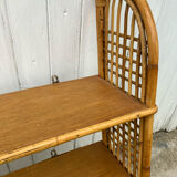 Vintage rattan wall shelf