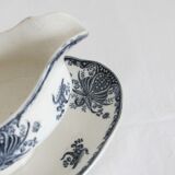 Ironware sauce boat with blue palmette decoration
