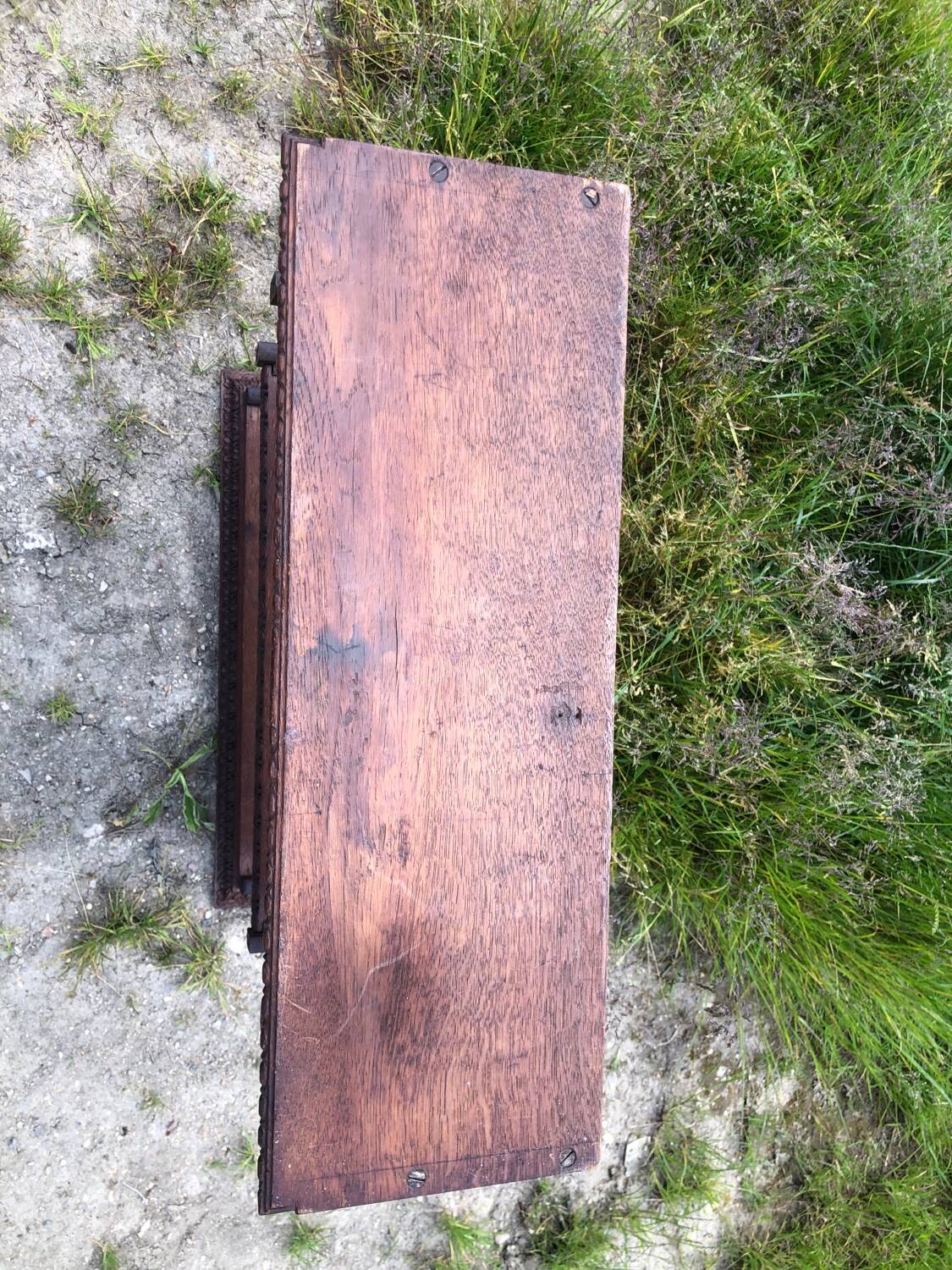 Old rustic wall shelf