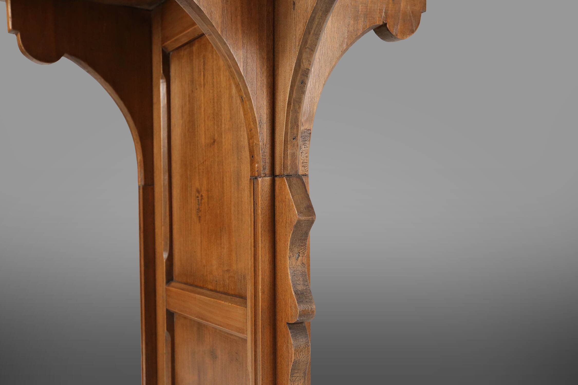 French Wooden Church Console, 1900s