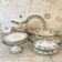 Doulton Burslem Melrose green English earthenware dinner service for 6 people