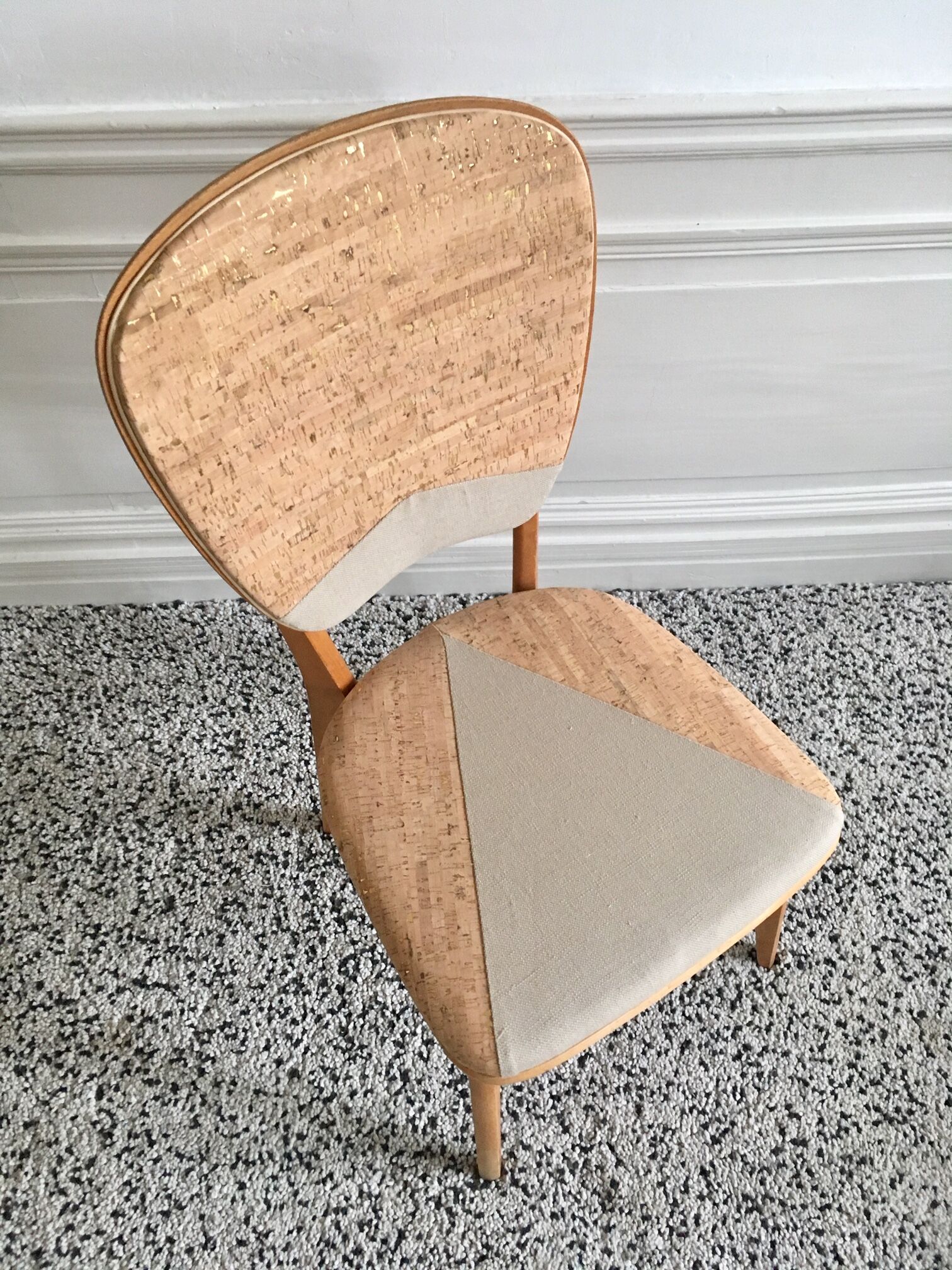 Restored vintage monoblock chair
