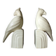 Pair of ceramic parrot bookends