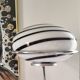 Floor lamp 1990 vintage Italy opaline zebra