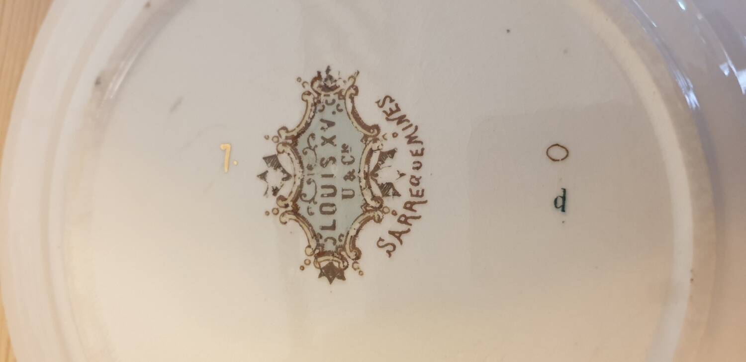 Four Louis XV plates from Sarreguemines