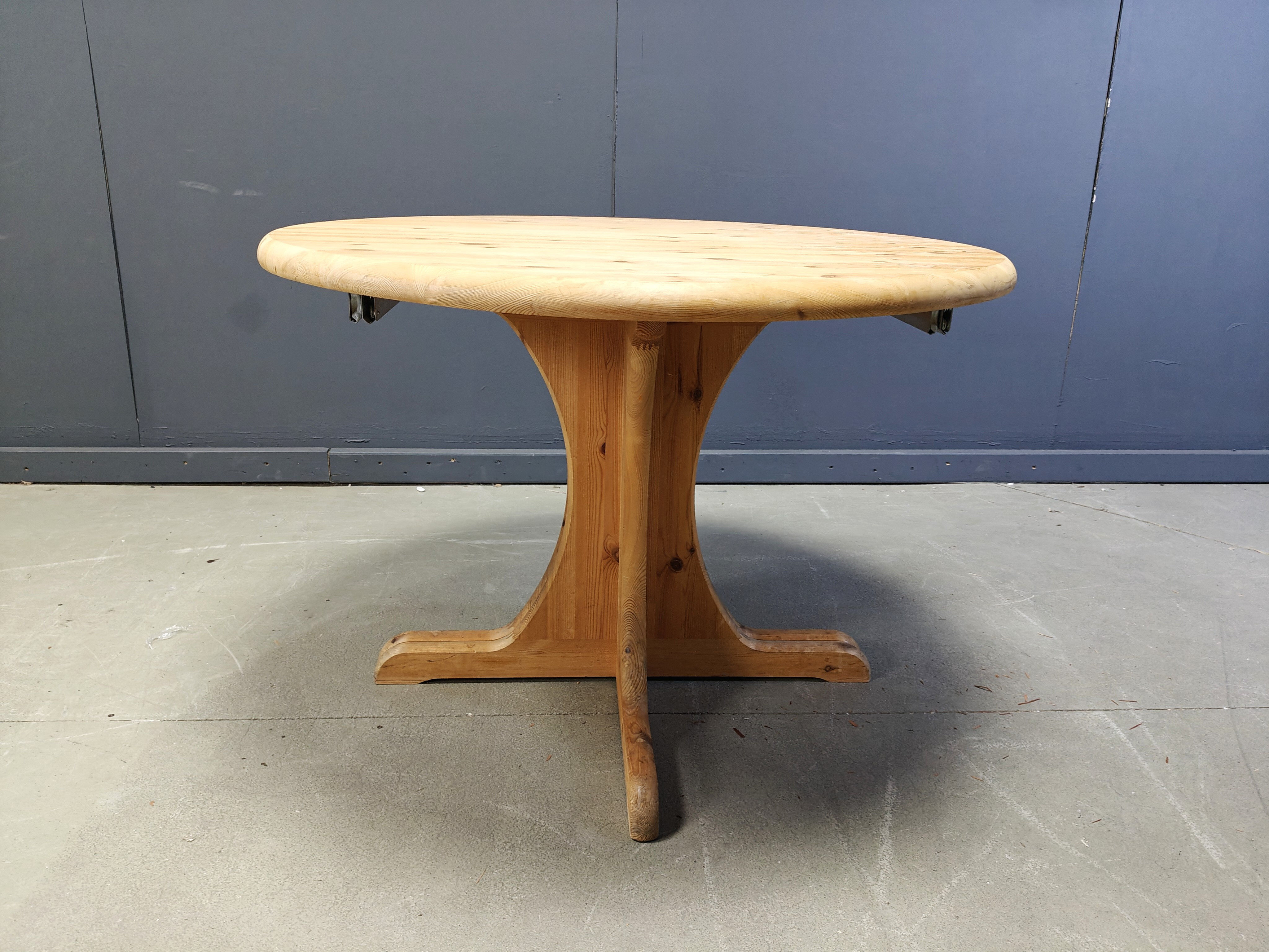 Rainer Daumiller style pine wood dining table, 1970s