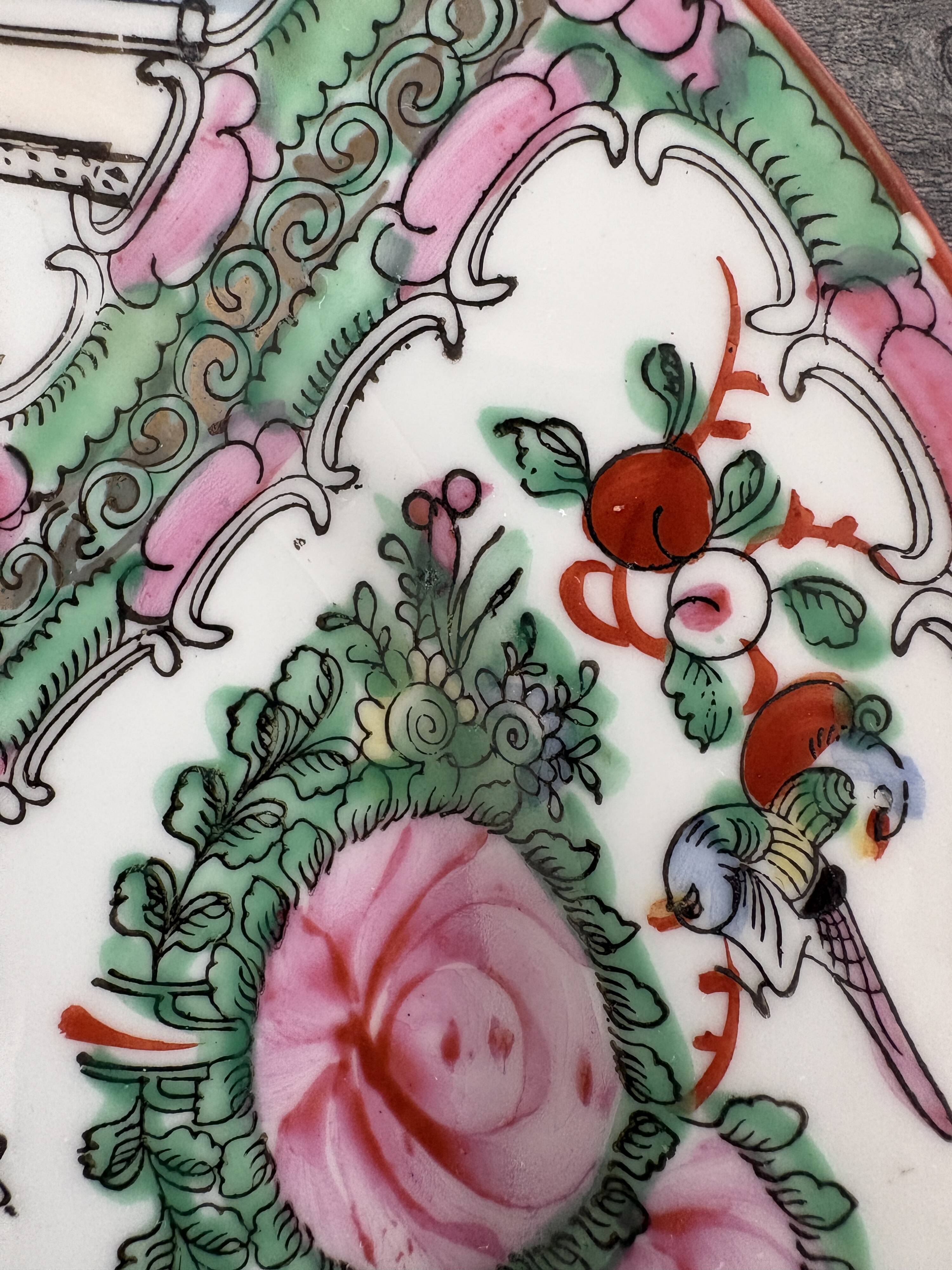 Decorative porcelain plate from Macau.