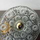 Vintage chiseled glass pendant light