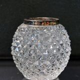 Vase en cristal ancien monture en argent sterling 925 Emil Hermann Un vase et un porte-cure-dents
