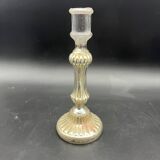 Bougeoir en verre eglomisé XIXe 19e