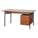 Bureau vintage en bois et métal datant des années 1960