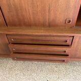Buffet bas en teck portes coulissantes