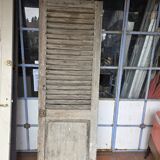 Old fir shuttered door
