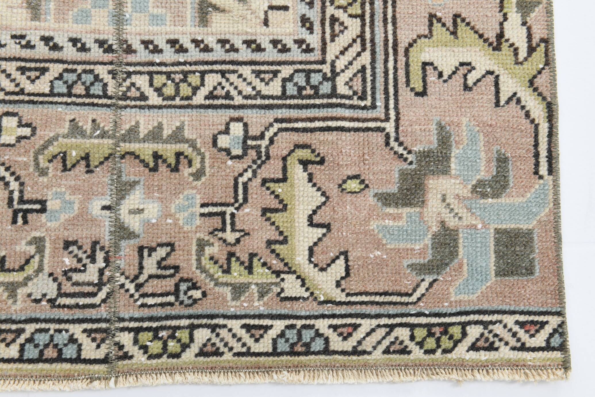 3x10 Shades Of Green Persian Runner Rug, 81x319Cm