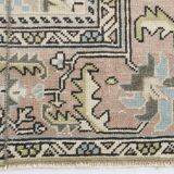 Tapis persan 3x10 nuances de vert, 81x319Cm
