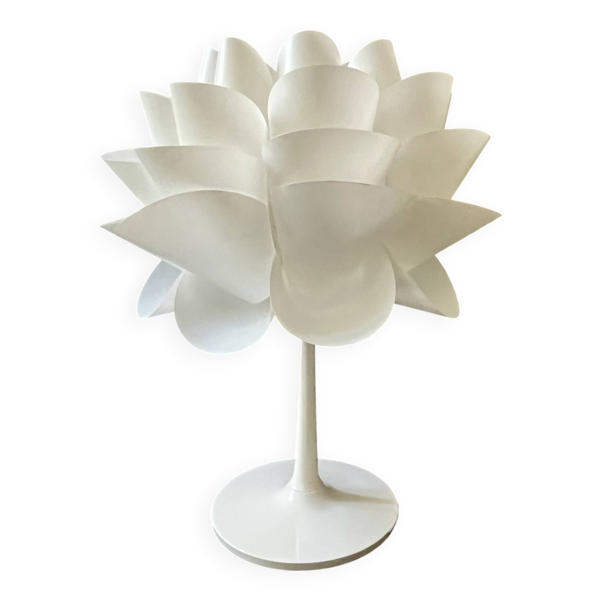White artichoke tulip design table lamp