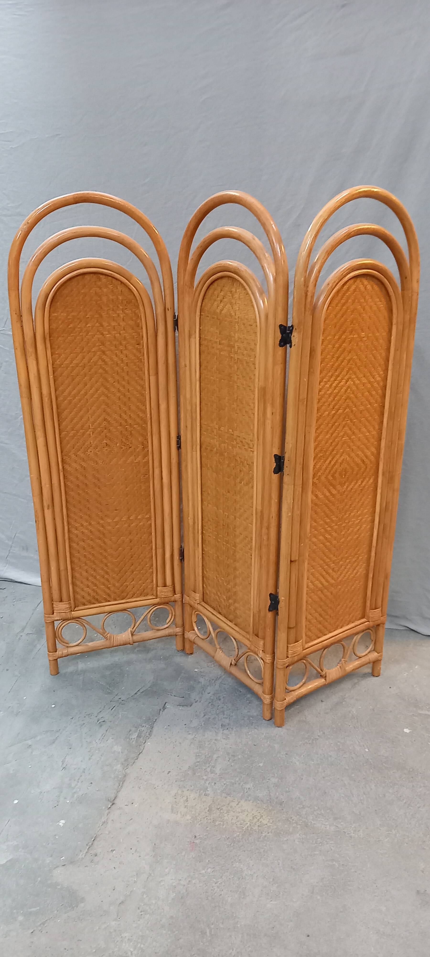 Paravent Rochebobois en rotin