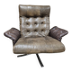Fauteuil loung cuir vintage 1960