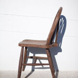 Stamped curved wooden chair, 40s, bistro chair, Windsor chair, extra chair