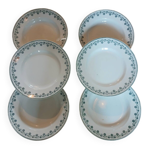 6 assiettes anciennes - terre