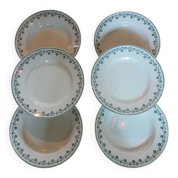 6 assiettes anciennes en Terre de fer