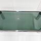 Table basse vintage en acier & verre 1970