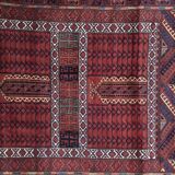 Tapis vintage Afghan motif Hatchlou fait main 168X205 cm