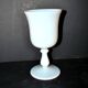 Antique footed glass in white opaline goblet chalice – Meisenthal craftsmanship?