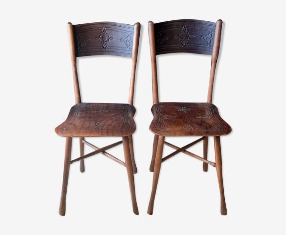 Paire de chaises Kohn Art-Nouveau