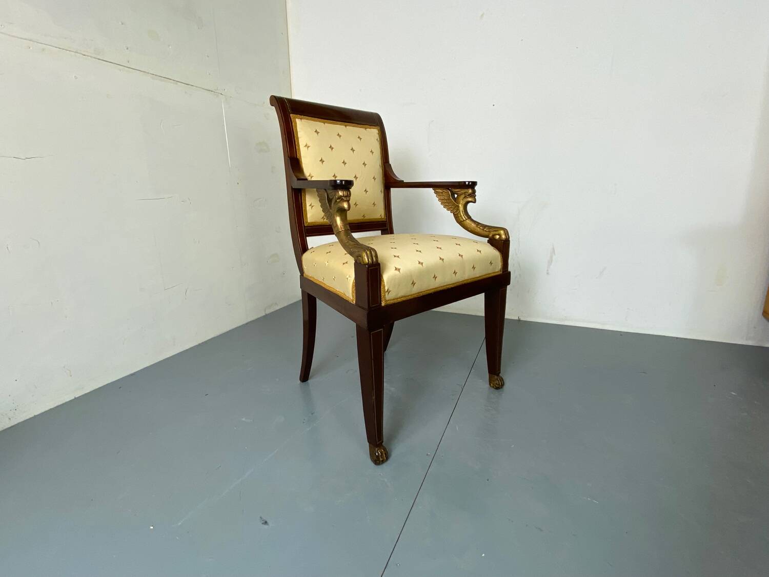 Fauteuil haut Empire français ancien