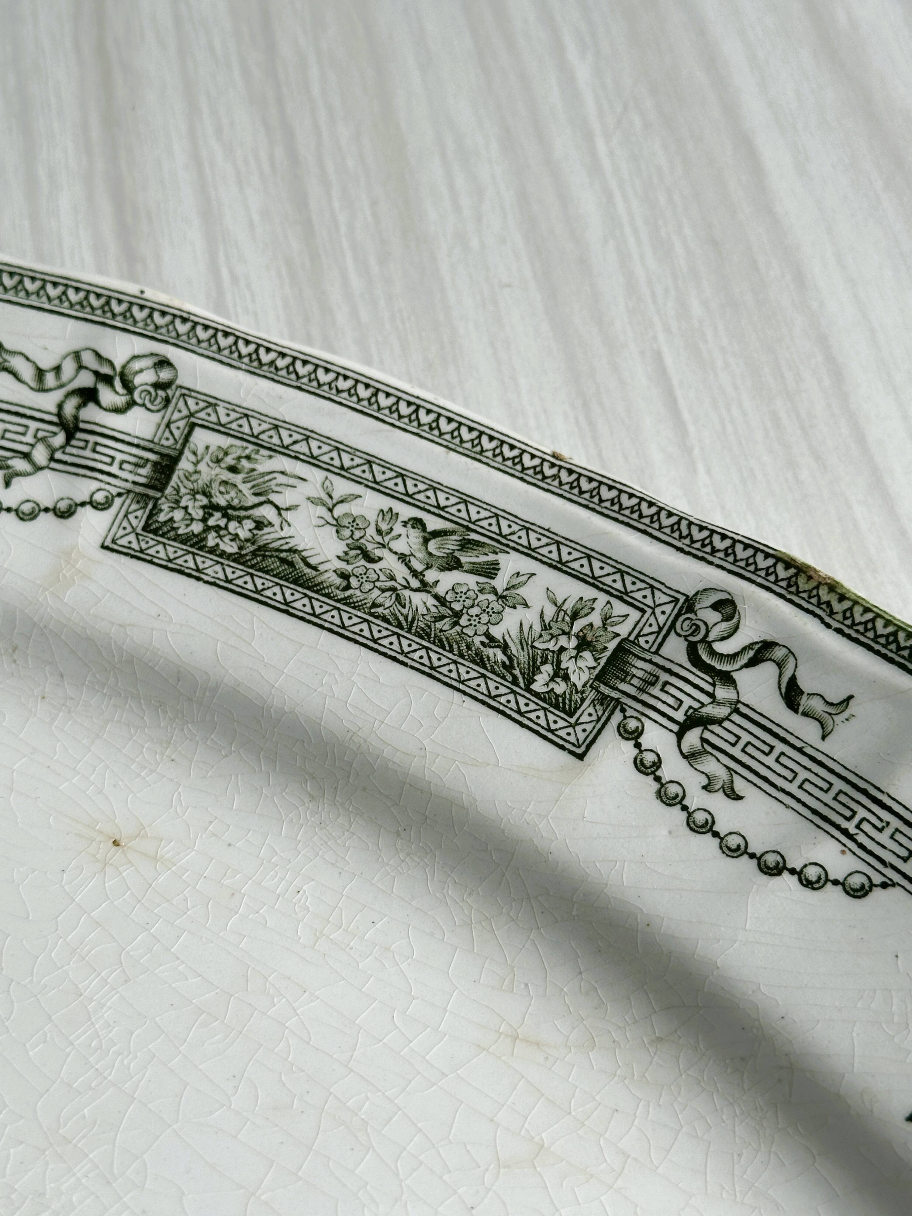 Old iron clay dish from Saint Amand and Hamage.