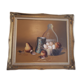 Large still life painting, signed Violette De Mazia