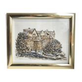 Watercolor The framed escape signed Maguy