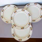 4 flat plates in iron earth of the Salins model Mimosa 210738