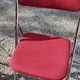 Set of 6 folding chairs from the 70s tweed and chrome metal