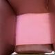 Club armchair in brown skai back mustache