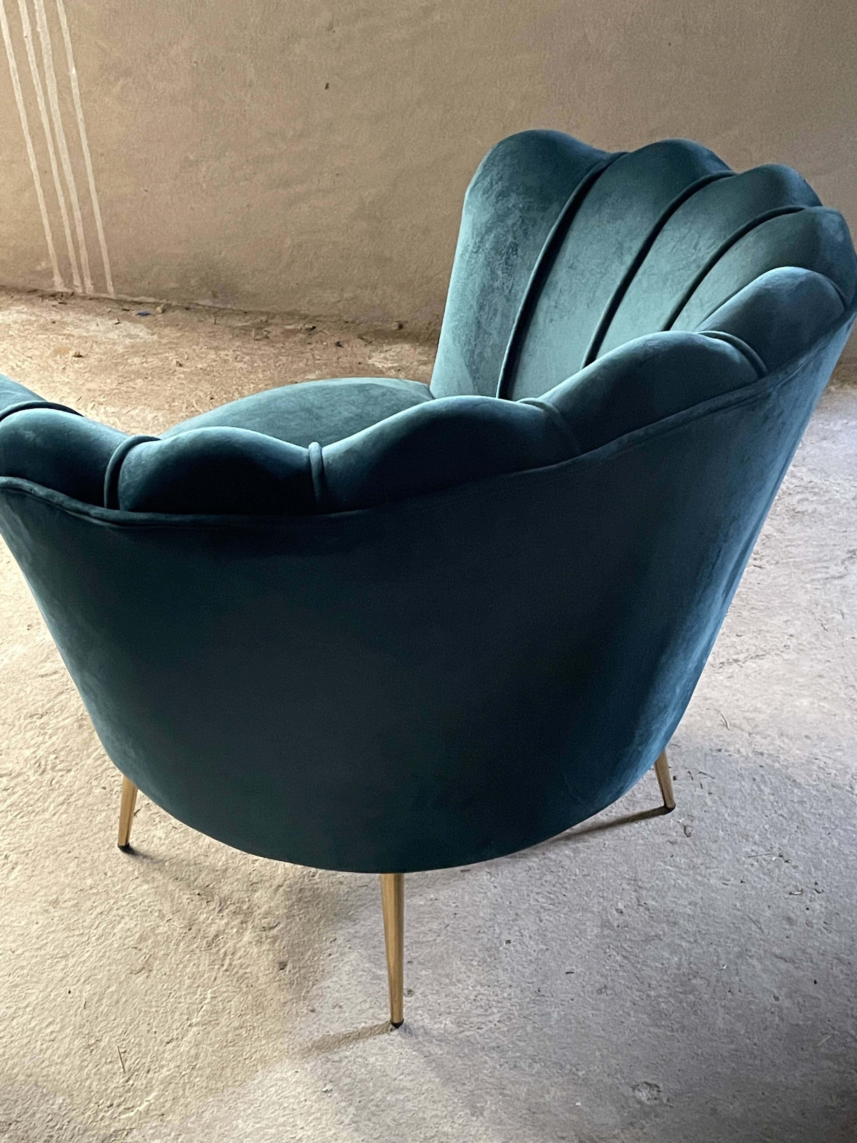 Blue shell armchair