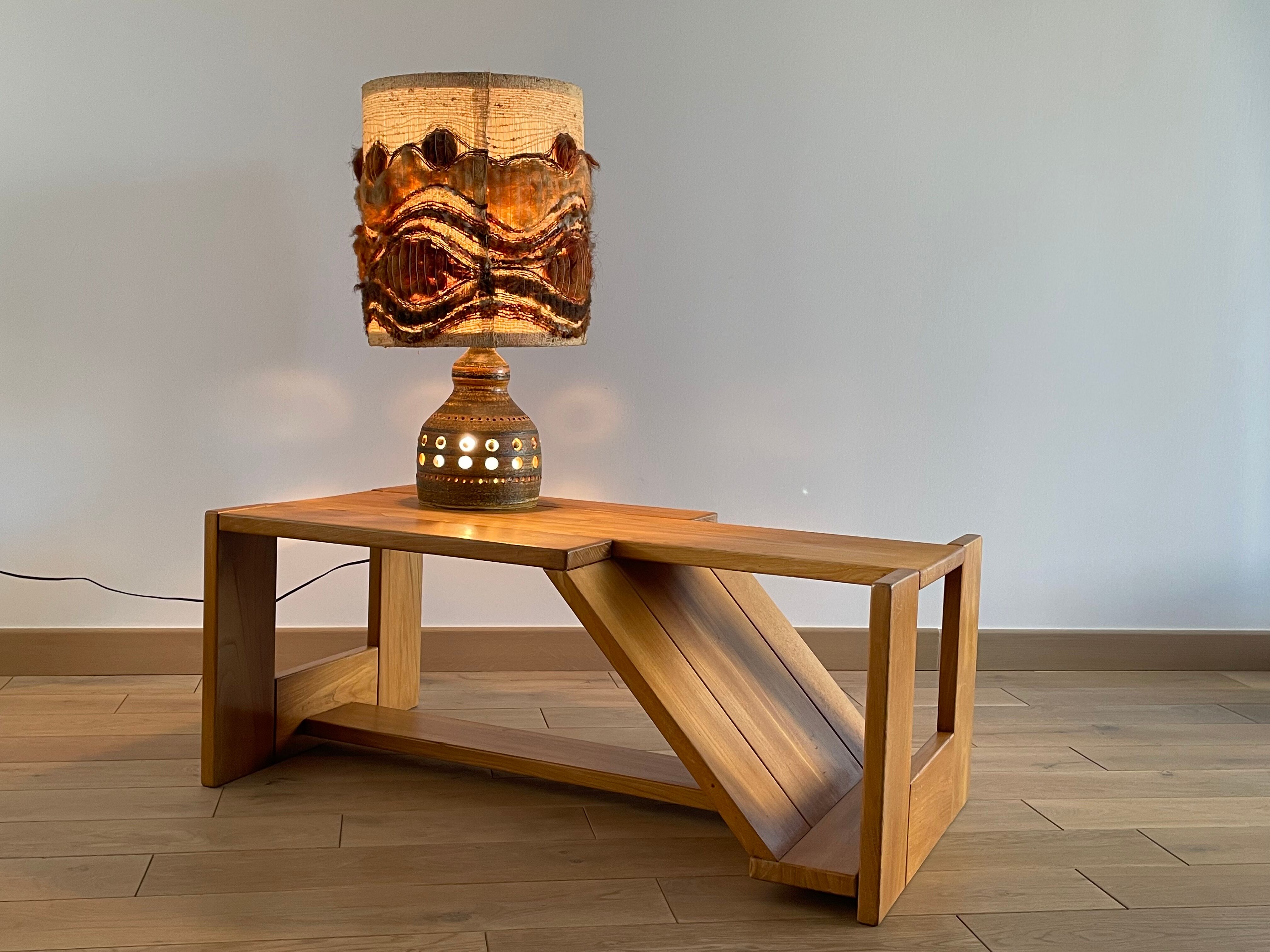 Lampe en céramique par Georges Pelletier, France 1970s