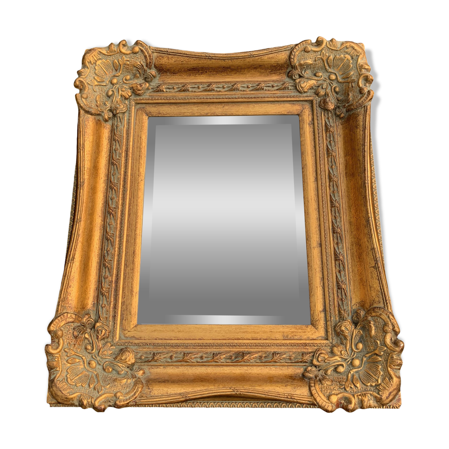 Beau Miroir à cadre doré de style baroque"**