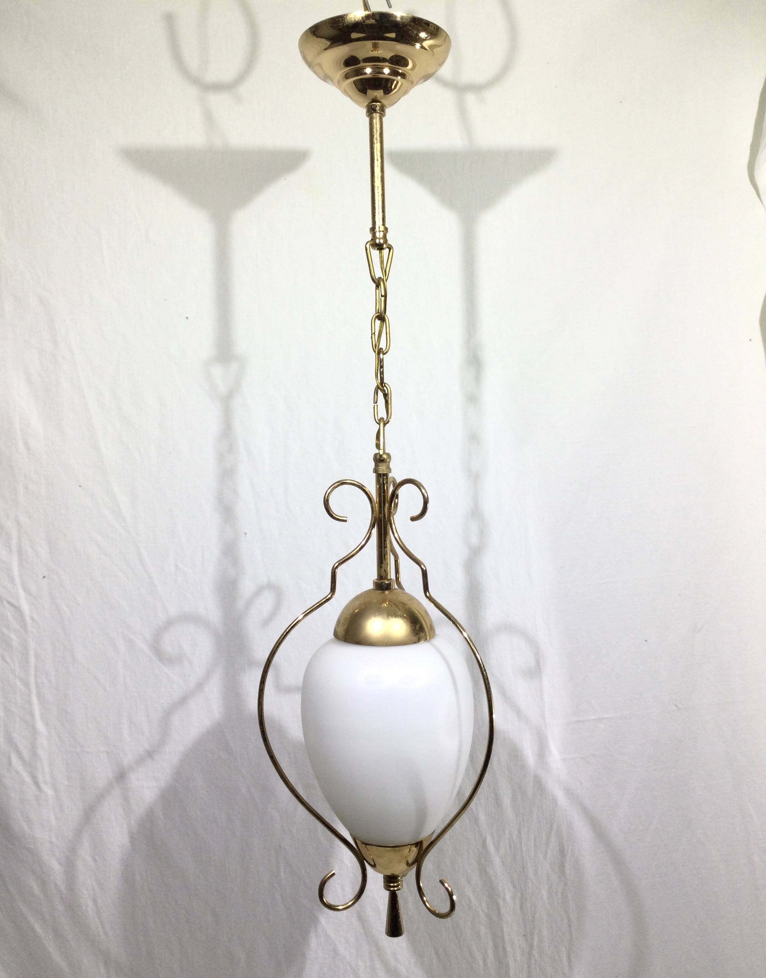 1-light lantern in gold metal