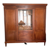 Louis Philippe bookcase 3 doors including the middle one with glass