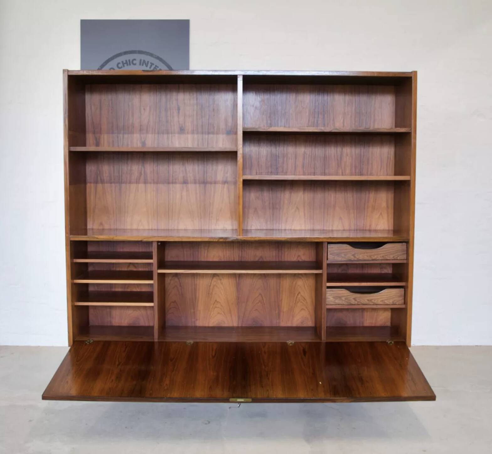 Rosewood Standing Bookcase/Bar Cabinet From Viby Møbelfabrik