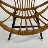 Vintage Rattan children's chair Rohe Noordwolde 1960s Design