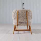 "Teve" Modern Mid-Century Chair in Lambskin/Shearling by Alf Svensson, Sweden, 1955