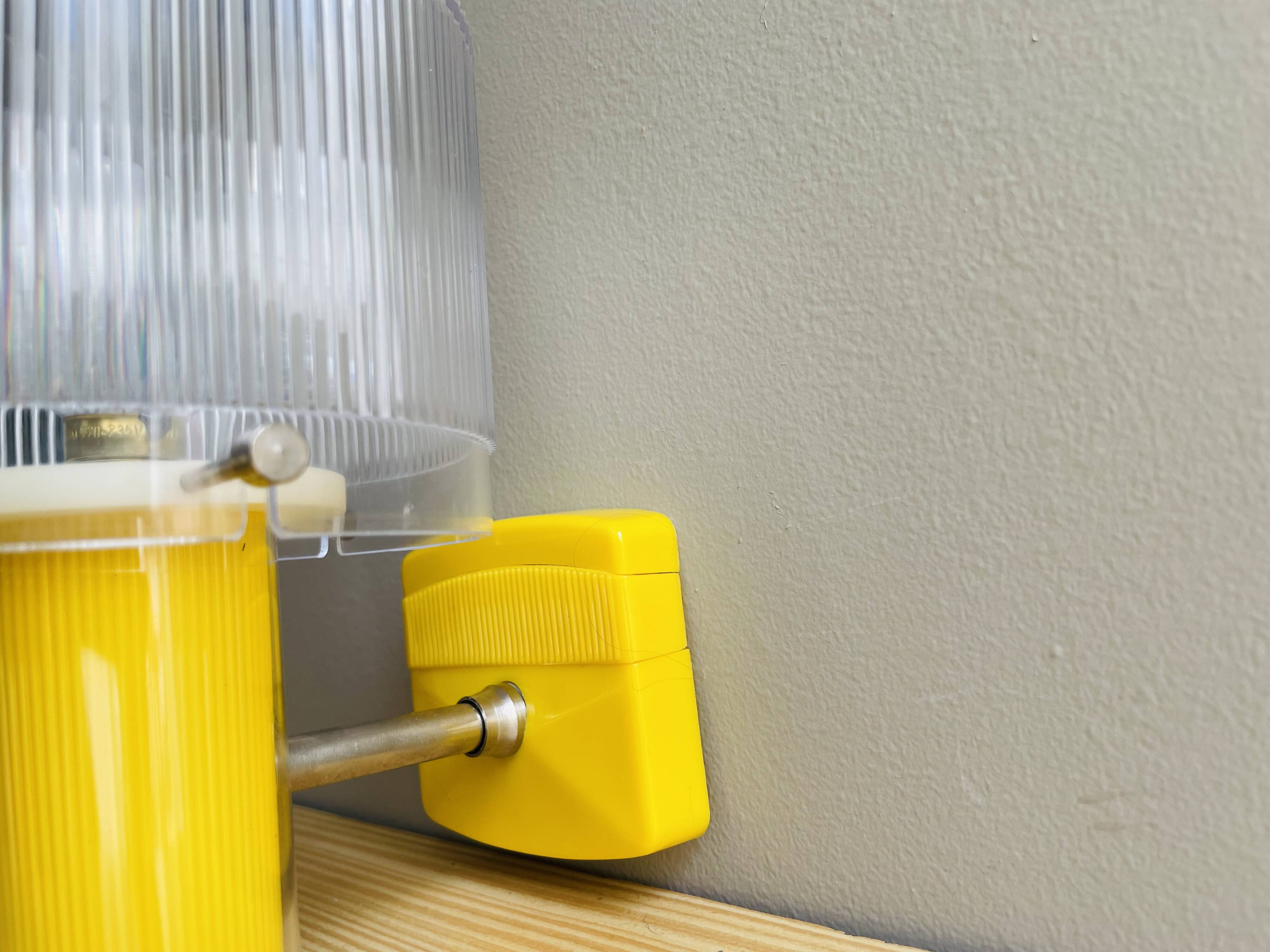 Mid century modern yellow wall sconce light